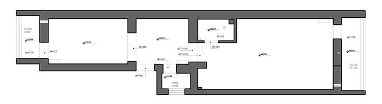 一居變兩居門(mén)型海報設計尺寸，依然還能擠出衣帽間，47㎡半地下小戶(hù)型的神設計！