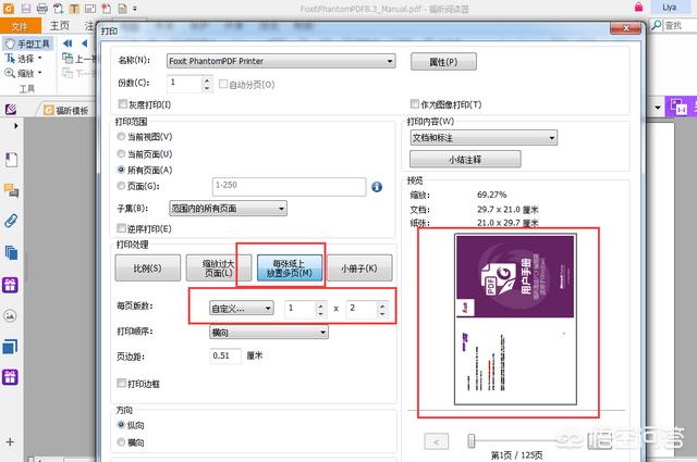如何把兩頁(yè)PDF顯示在一頁(yè)上面，謝謝？